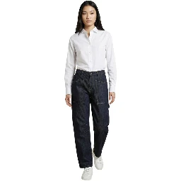Blue Cotton Mom Jeans