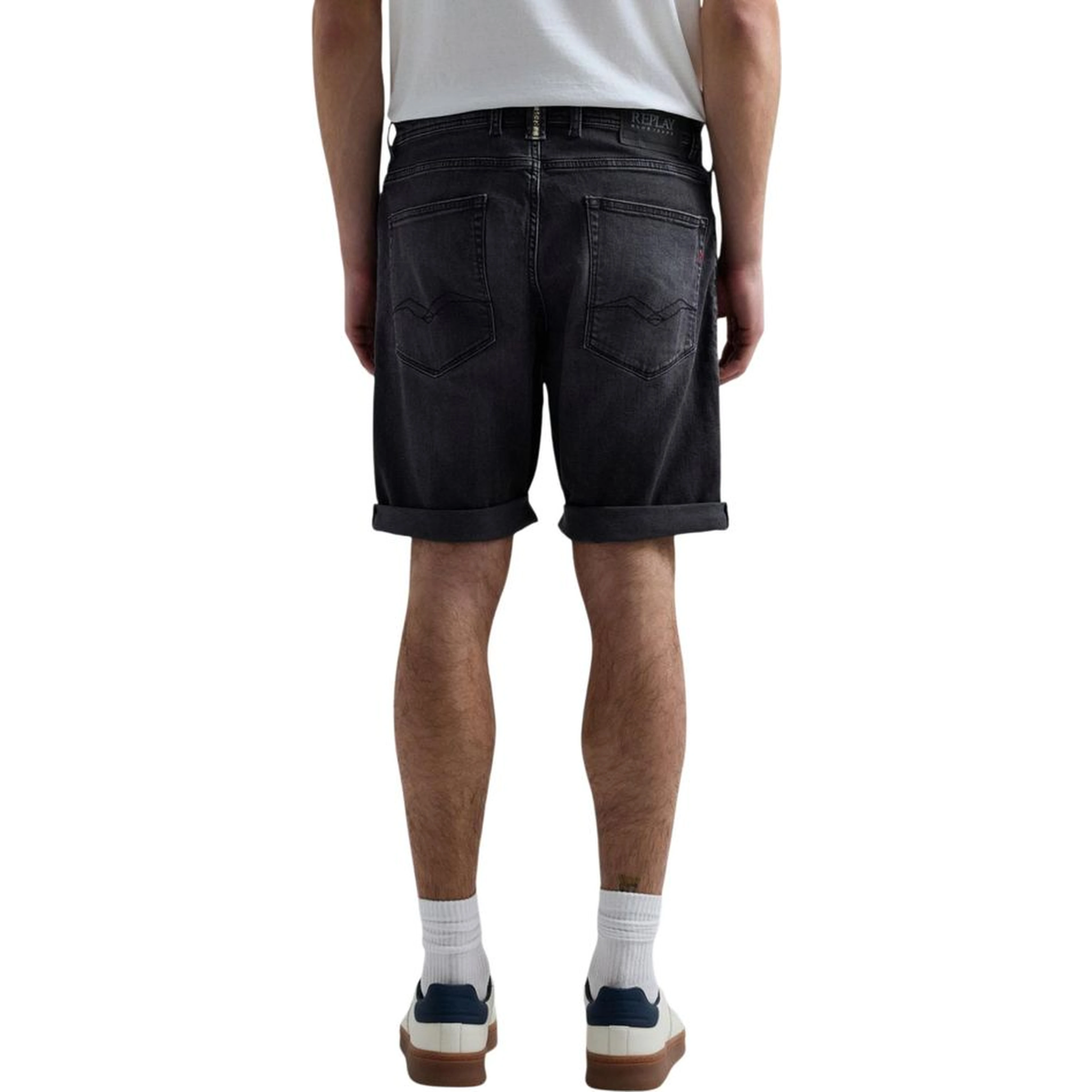 Gray Cotton Bermuda Shorts