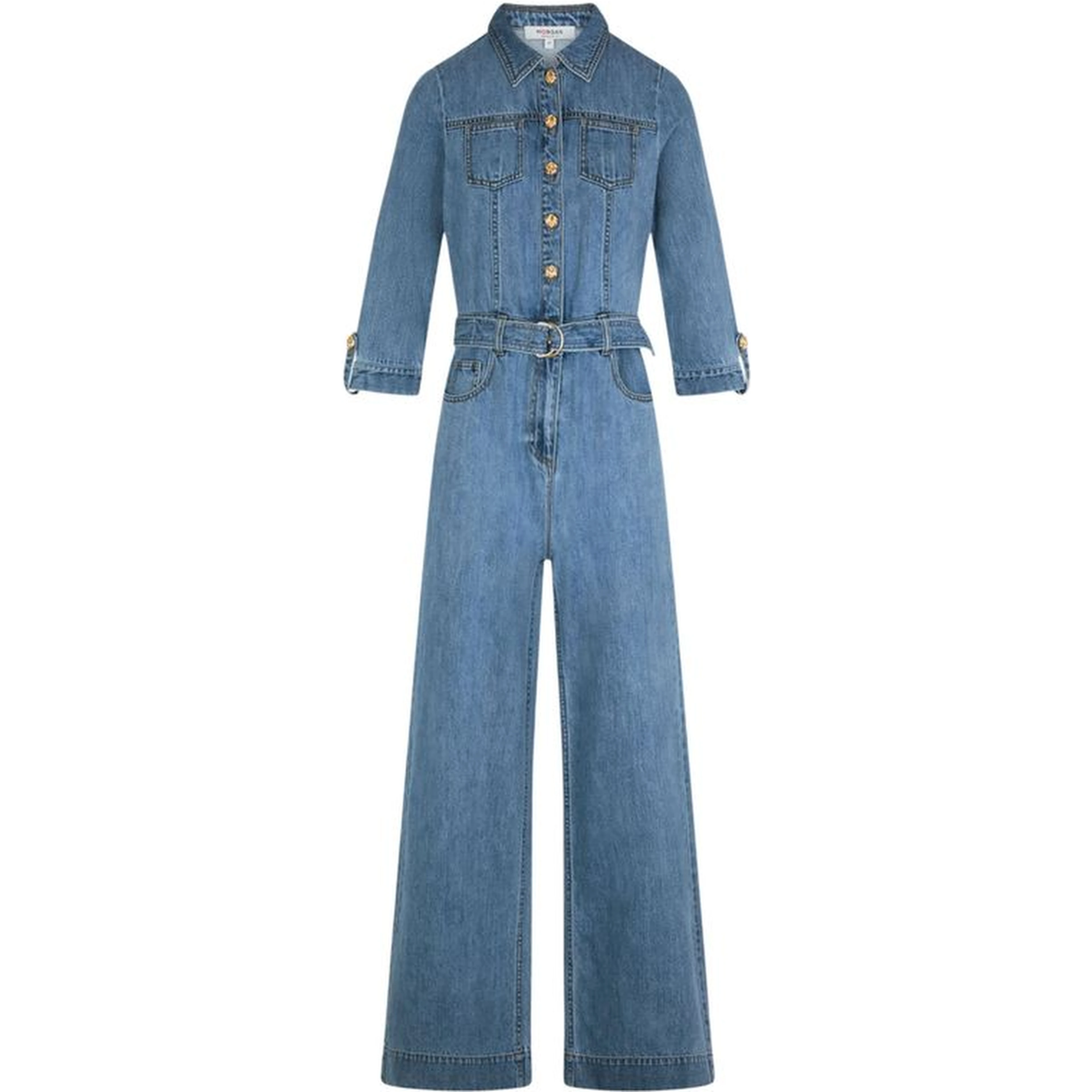 Light Blue Cotton Jumpsuit