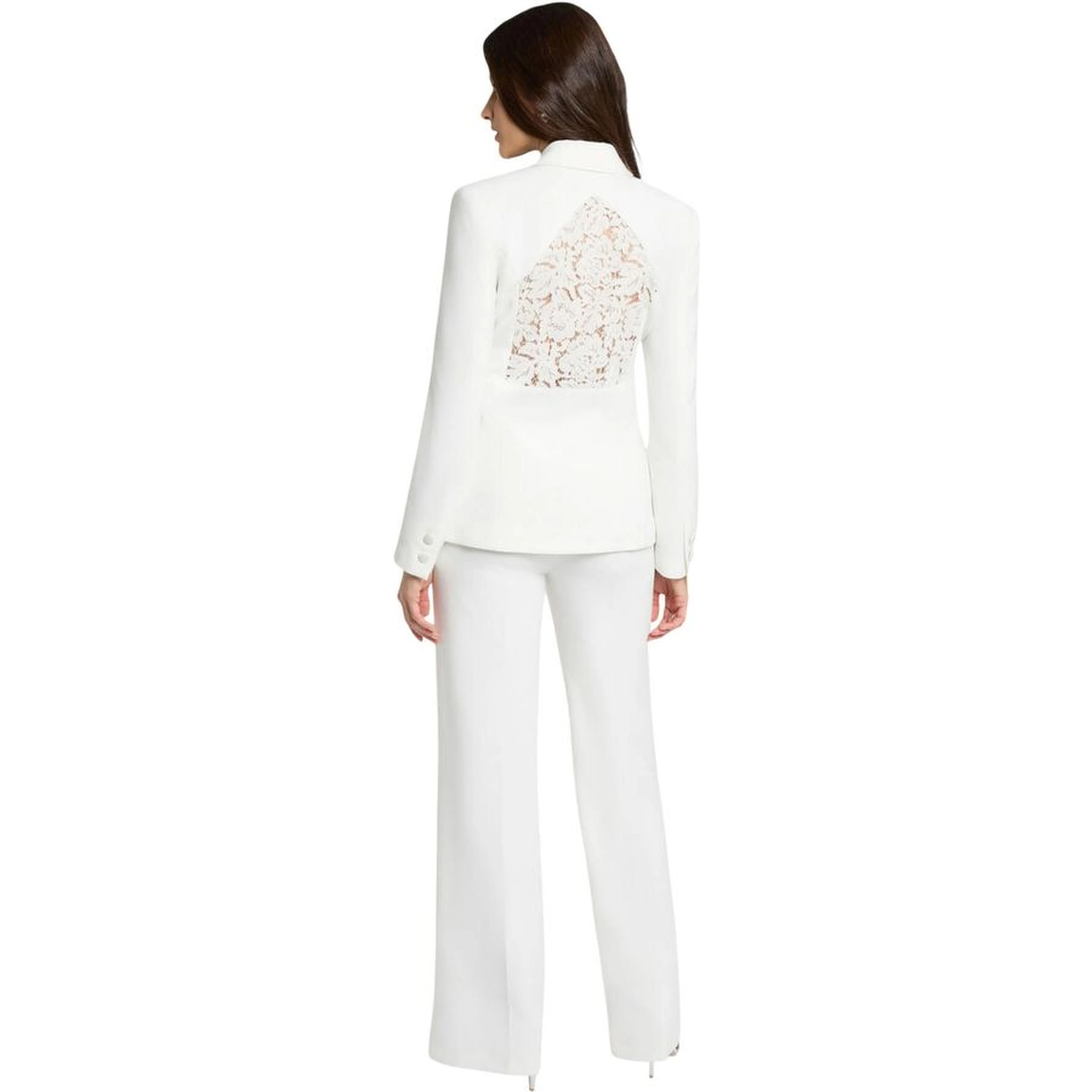 White Polyester Blazer