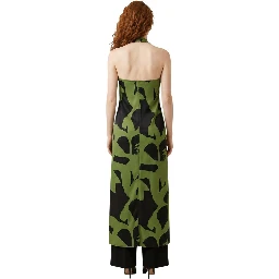 Bicolor Viscose Long Dress