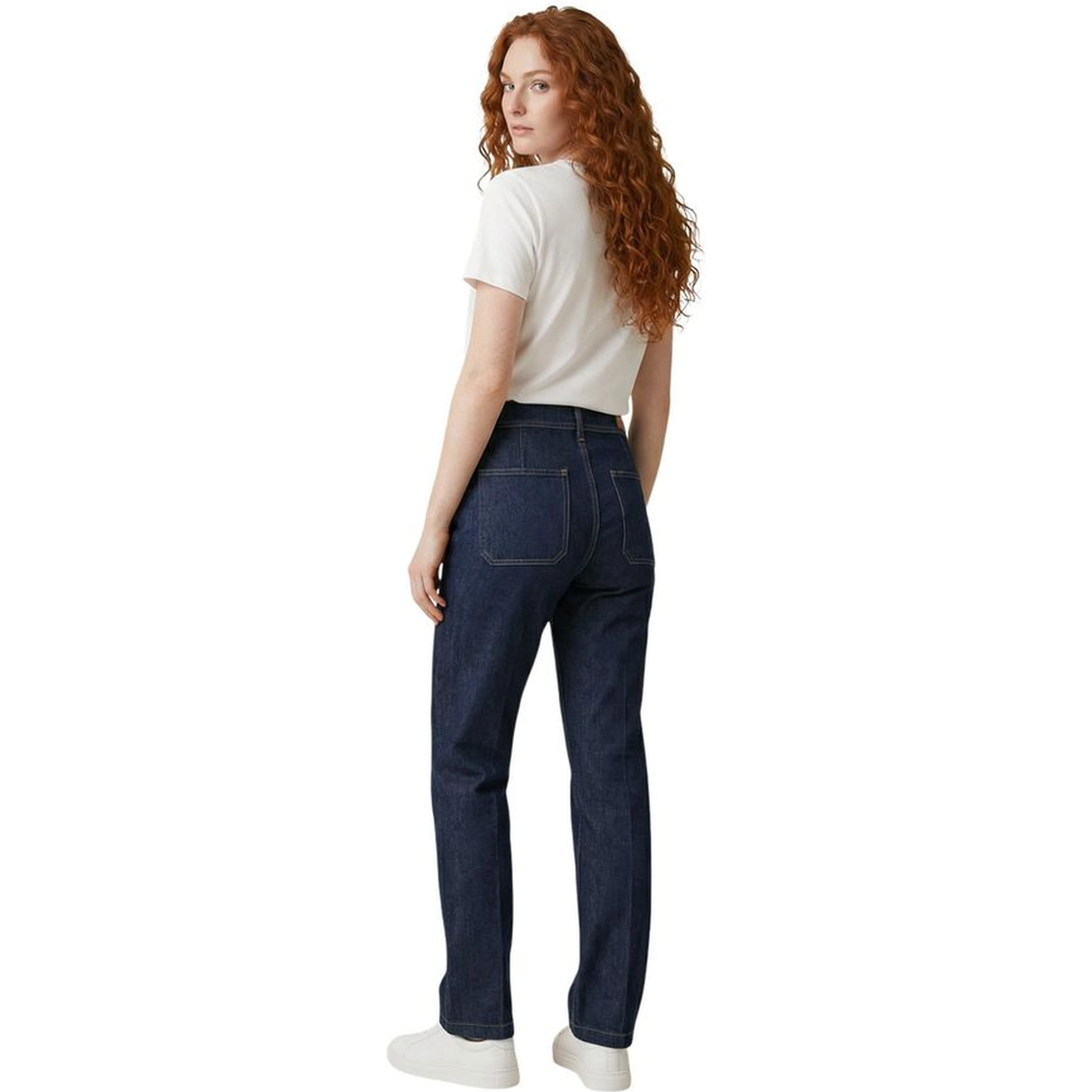 Blue Cotton Mom Jeans