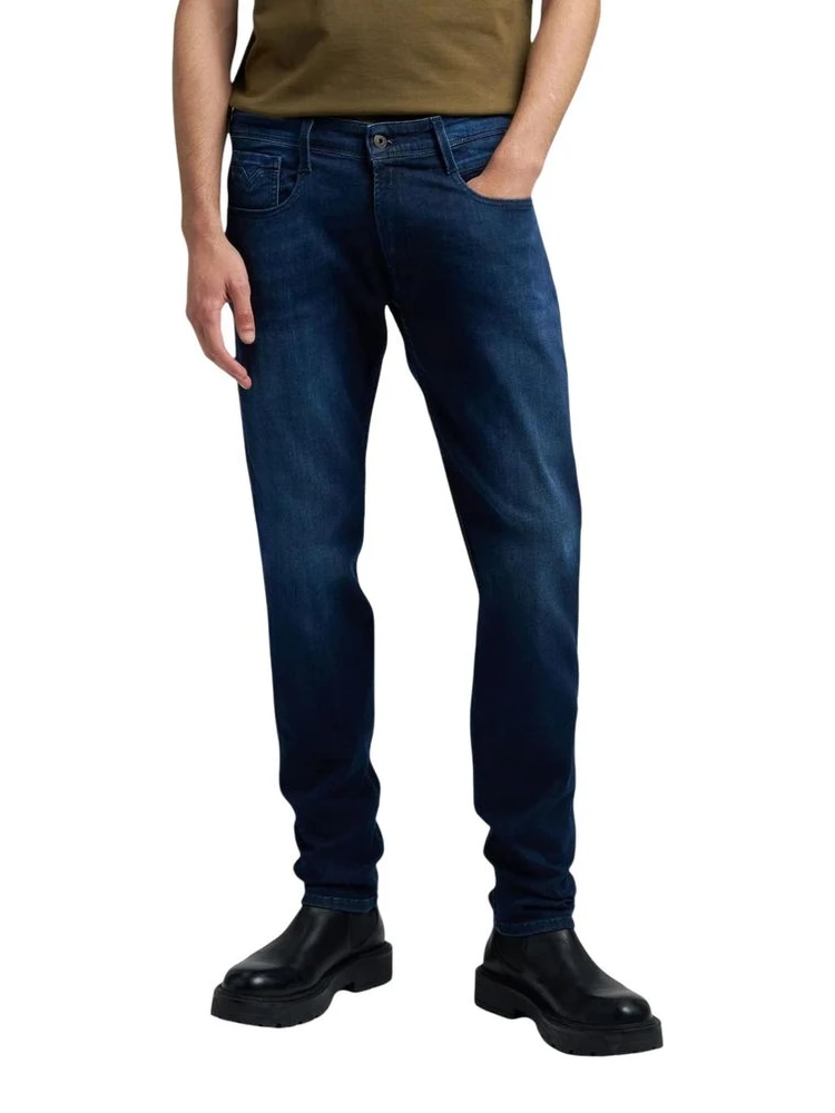 Blue Cotton Skinny Jeans