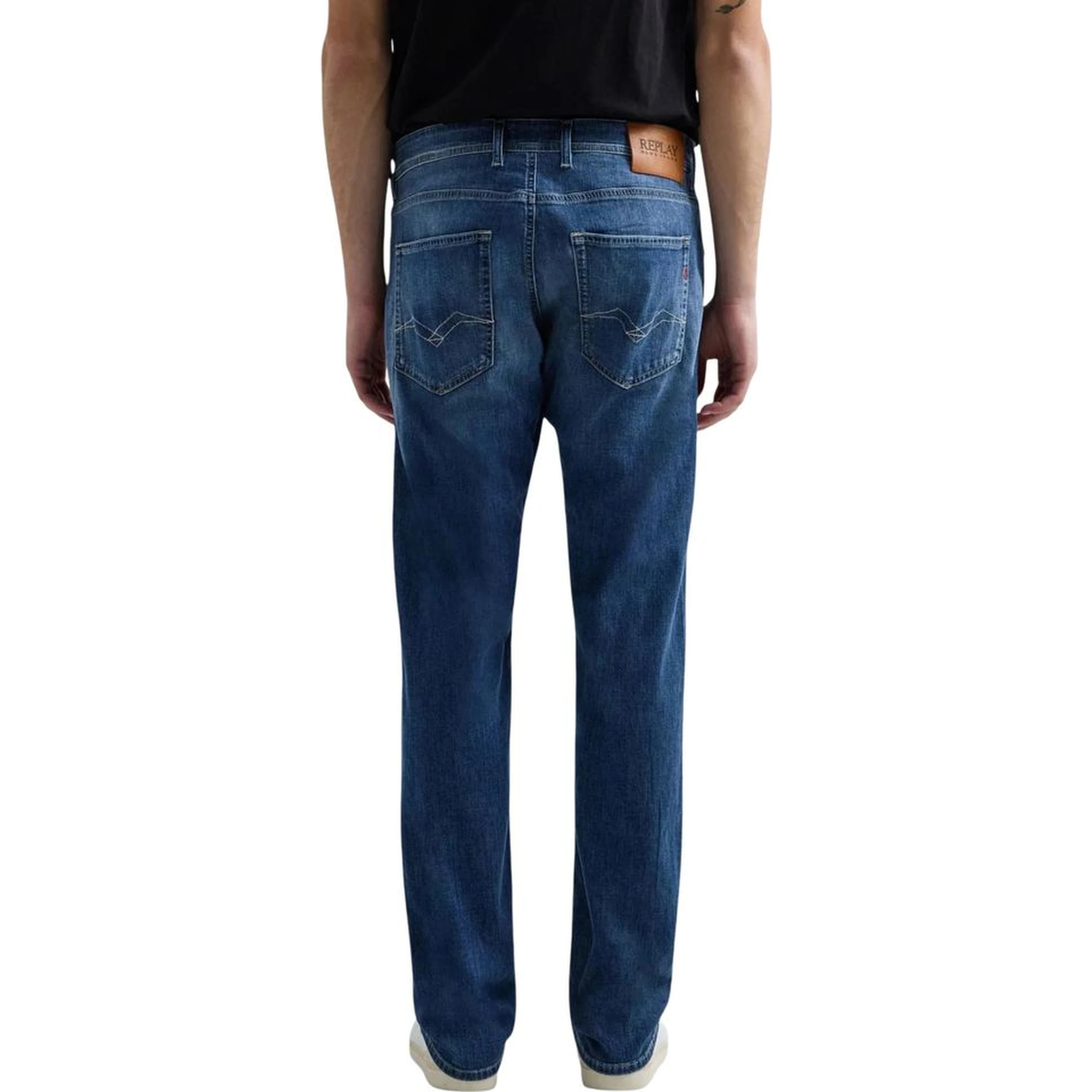 Blue Cotton Relaxed Fit Jeans