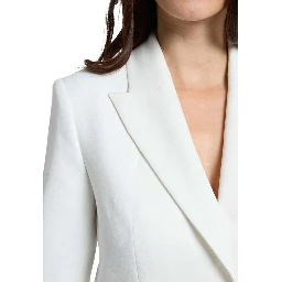 White Polyester Blazer