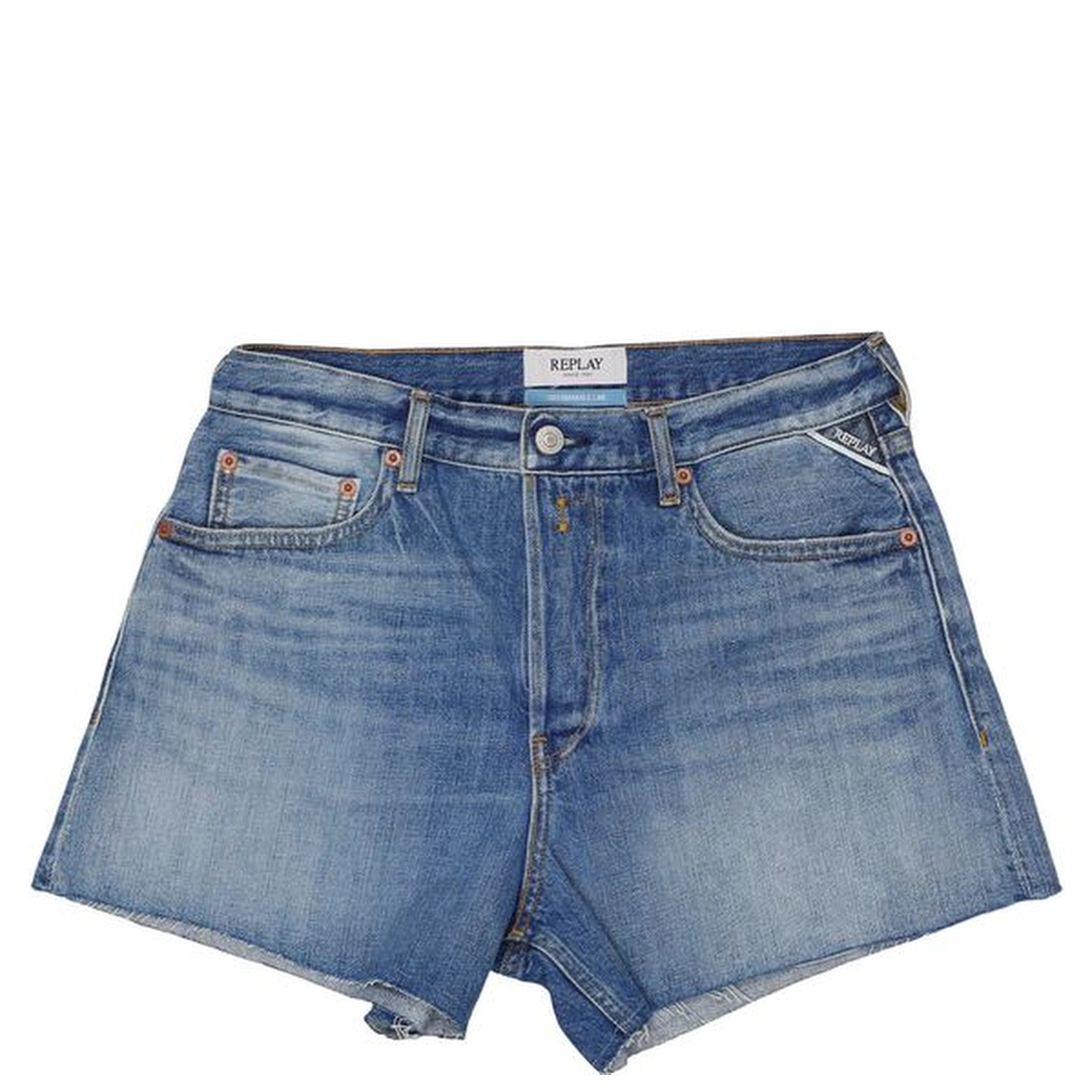 Blue Cotton Shorts