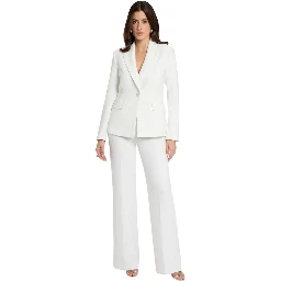 White Polyester Blazer