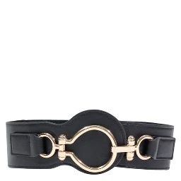 Black Polyethylene High-Waist Belt