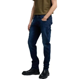 Blue Cotton Skinny Jeans