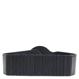 Black Polyethylene High-Waist Belt