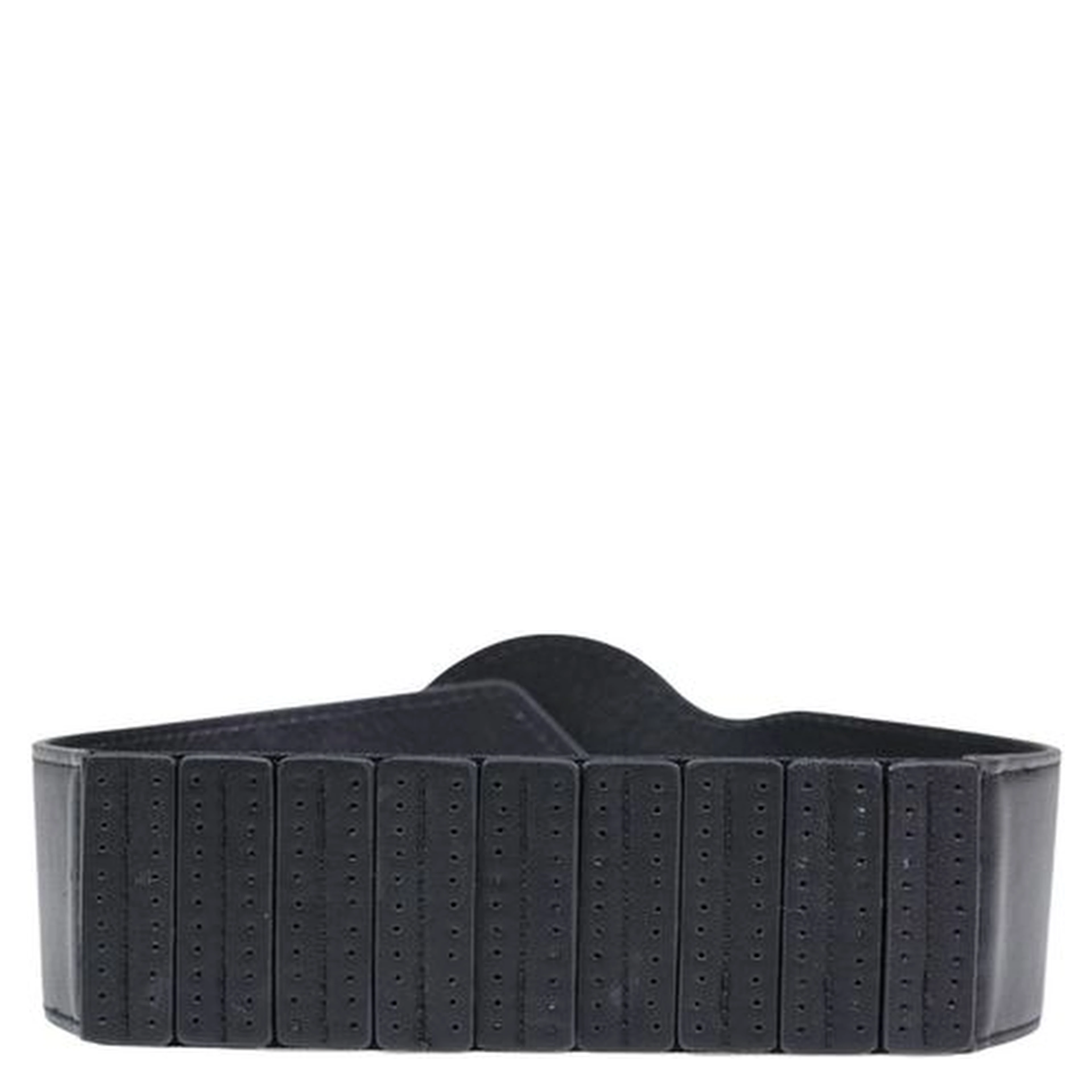 Black Polyethylene High-Waist Belt