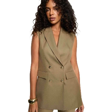 Green Recycled Polyester Waistcoat