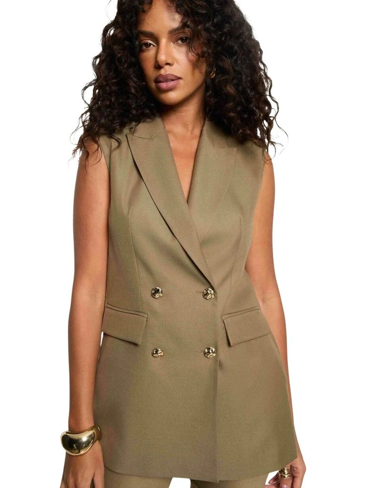 Green Recycled Polyester Waistcoat