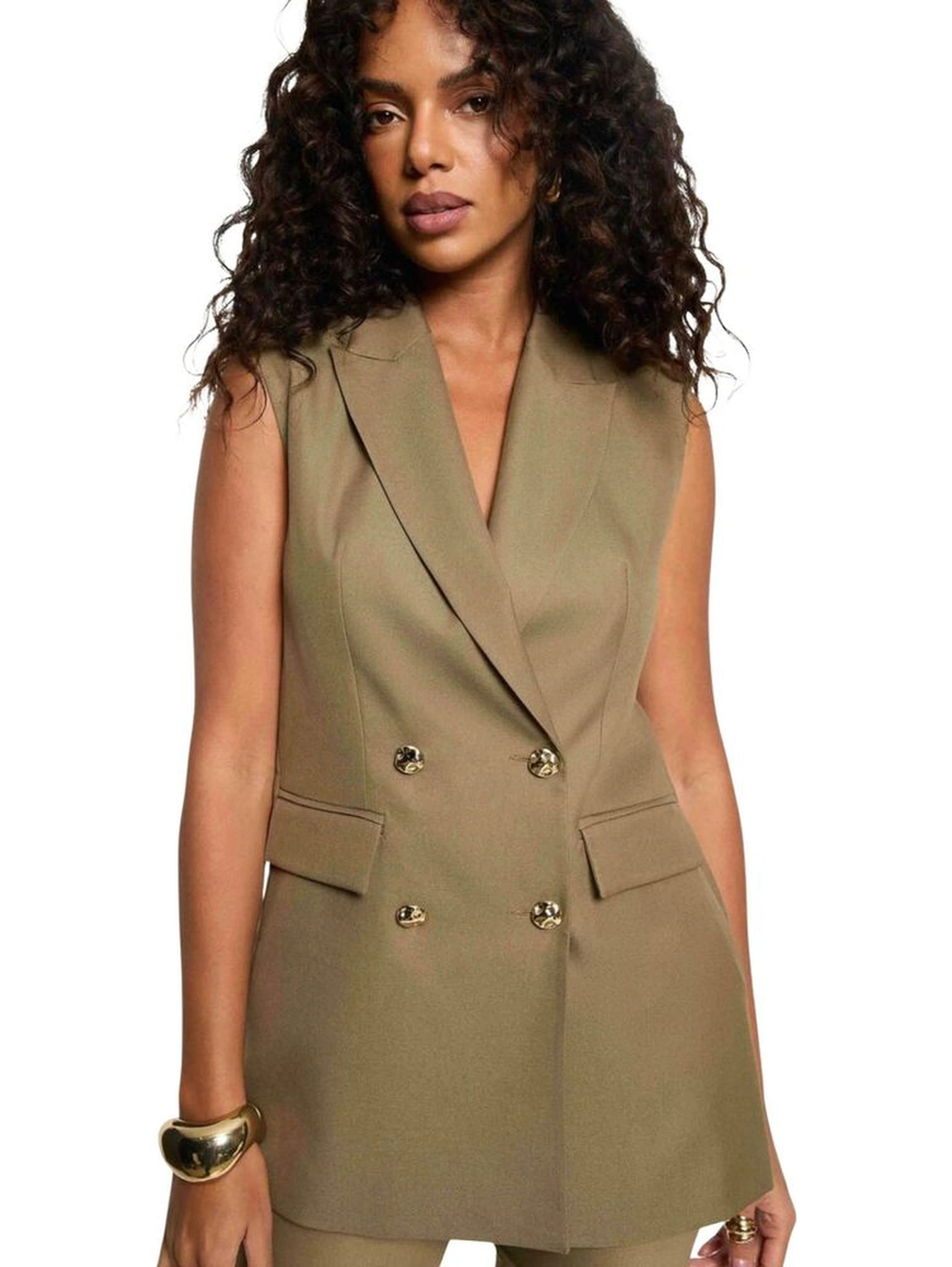 Green Recycled Polyester Waistcoat