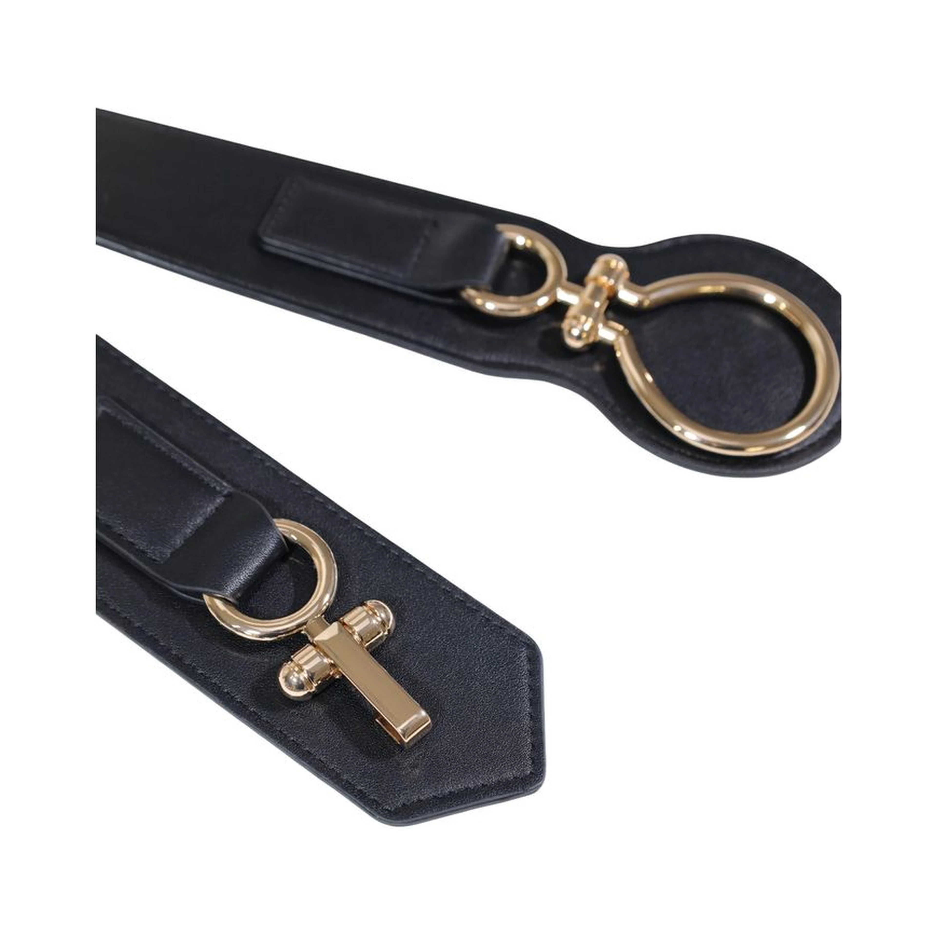 Black Polyethylene High-Waist Belt