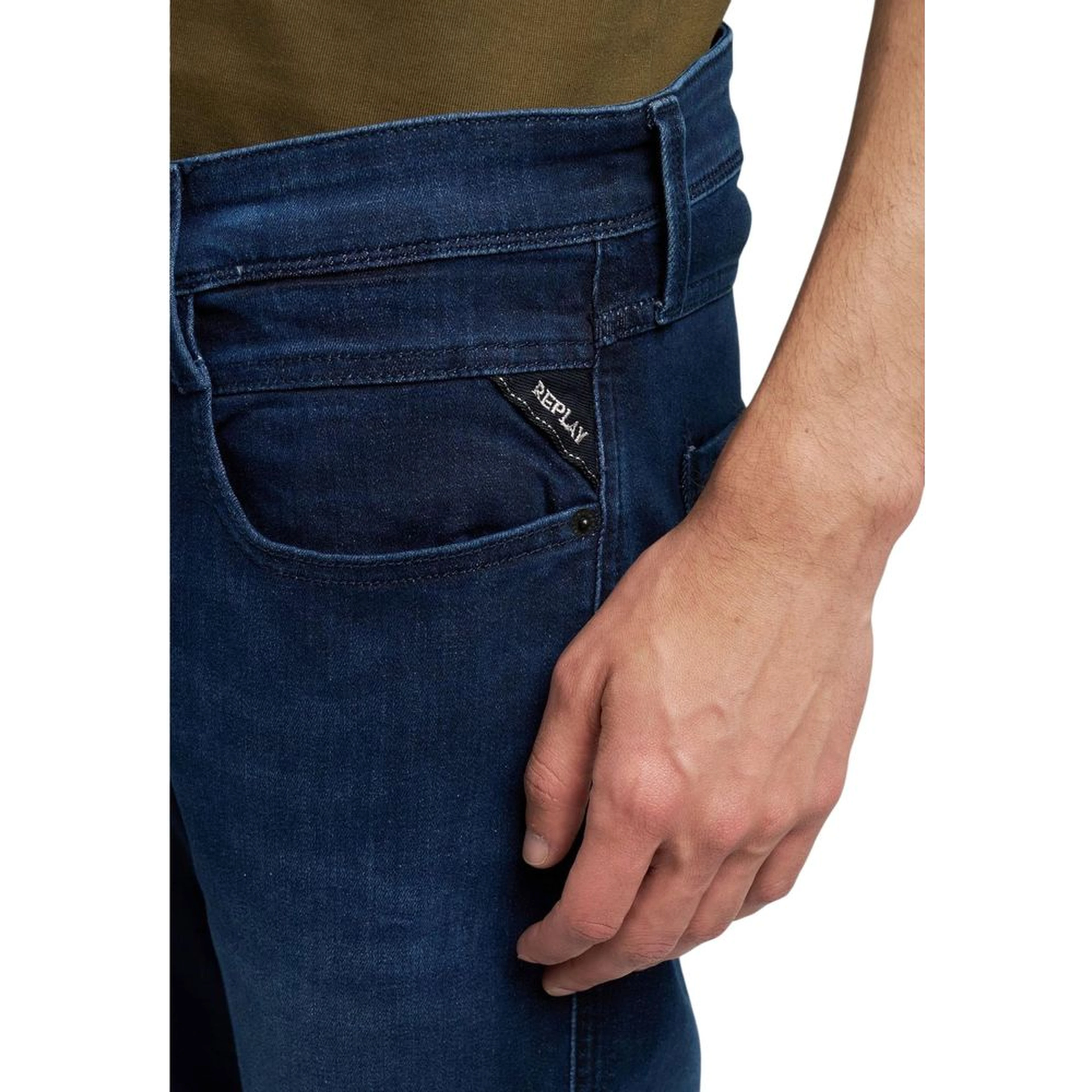Blue Cotton Skinny Jeans