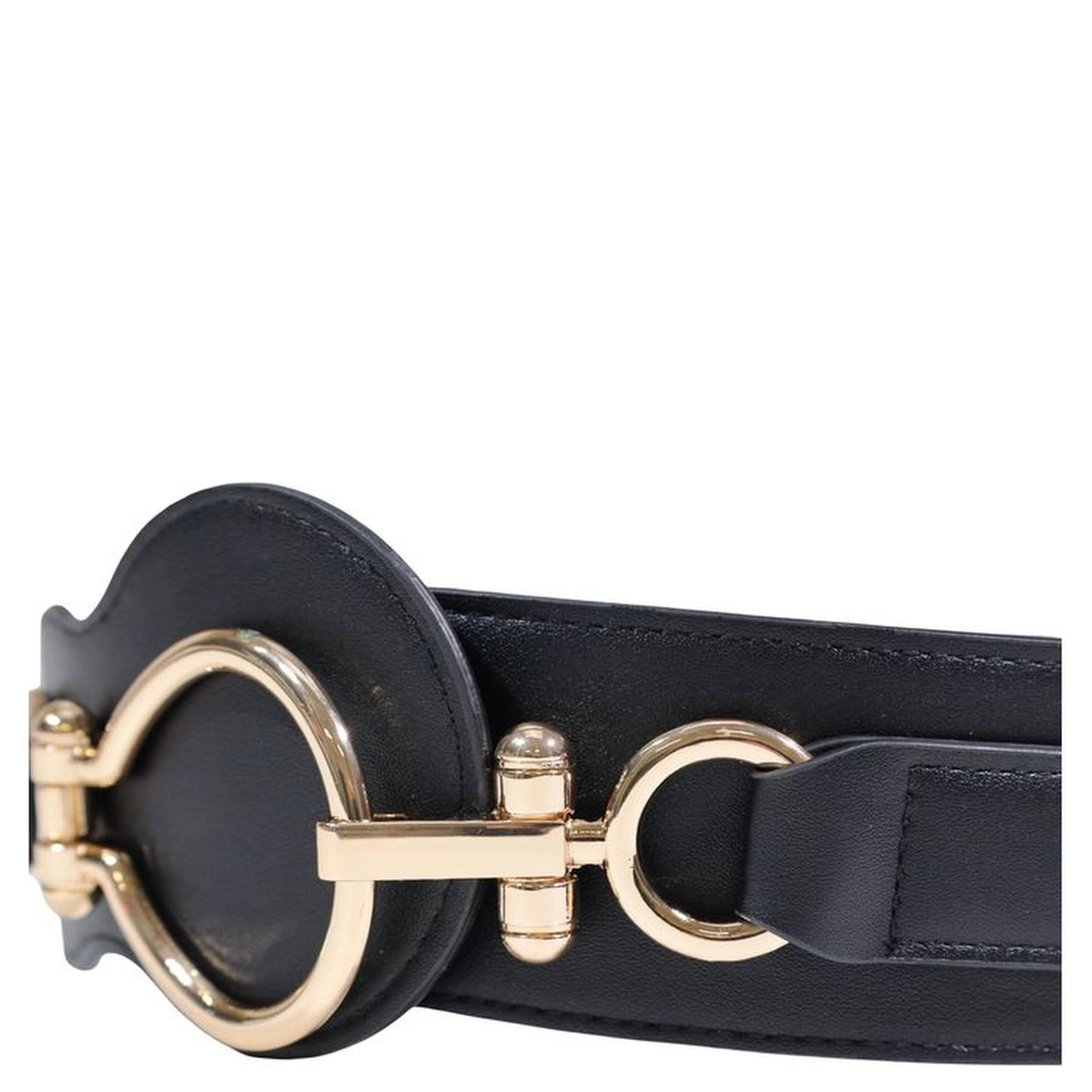 Black Polyethylene High-Waist Belt