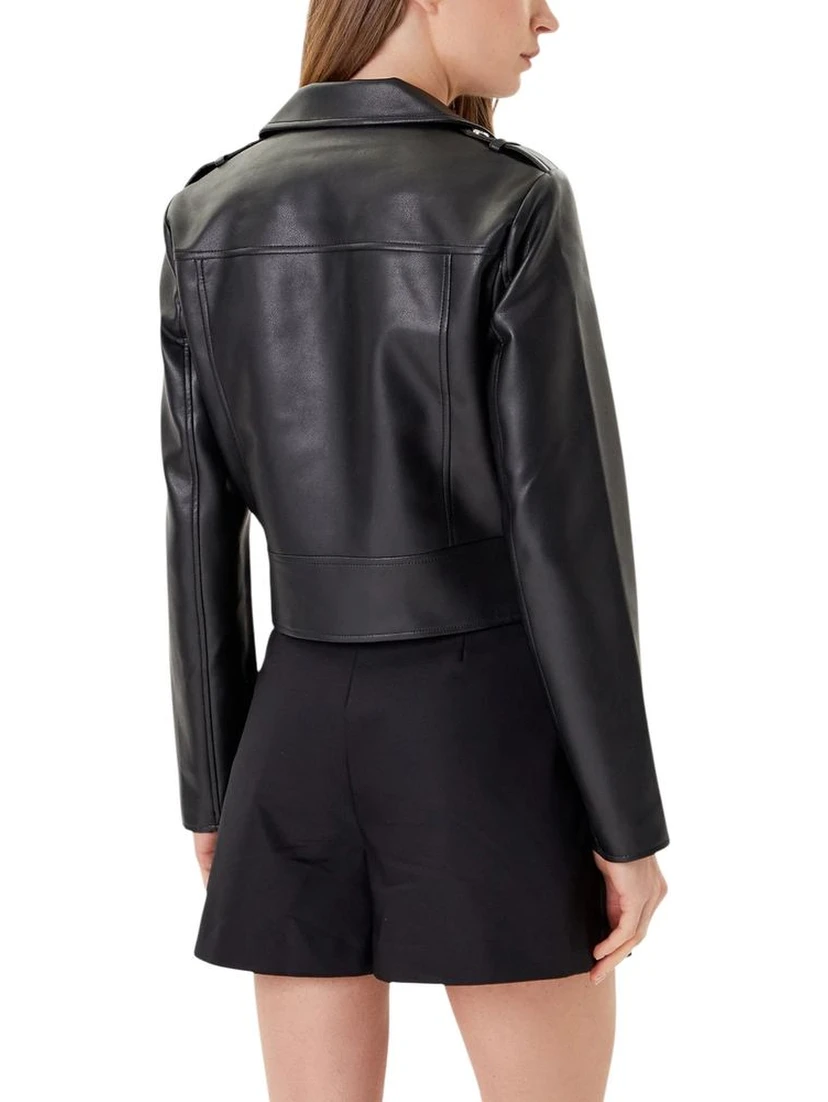 Black Polyethylene Leather Jacket