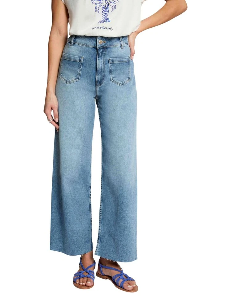 Blue Cotton Relaxed Fit Jeans