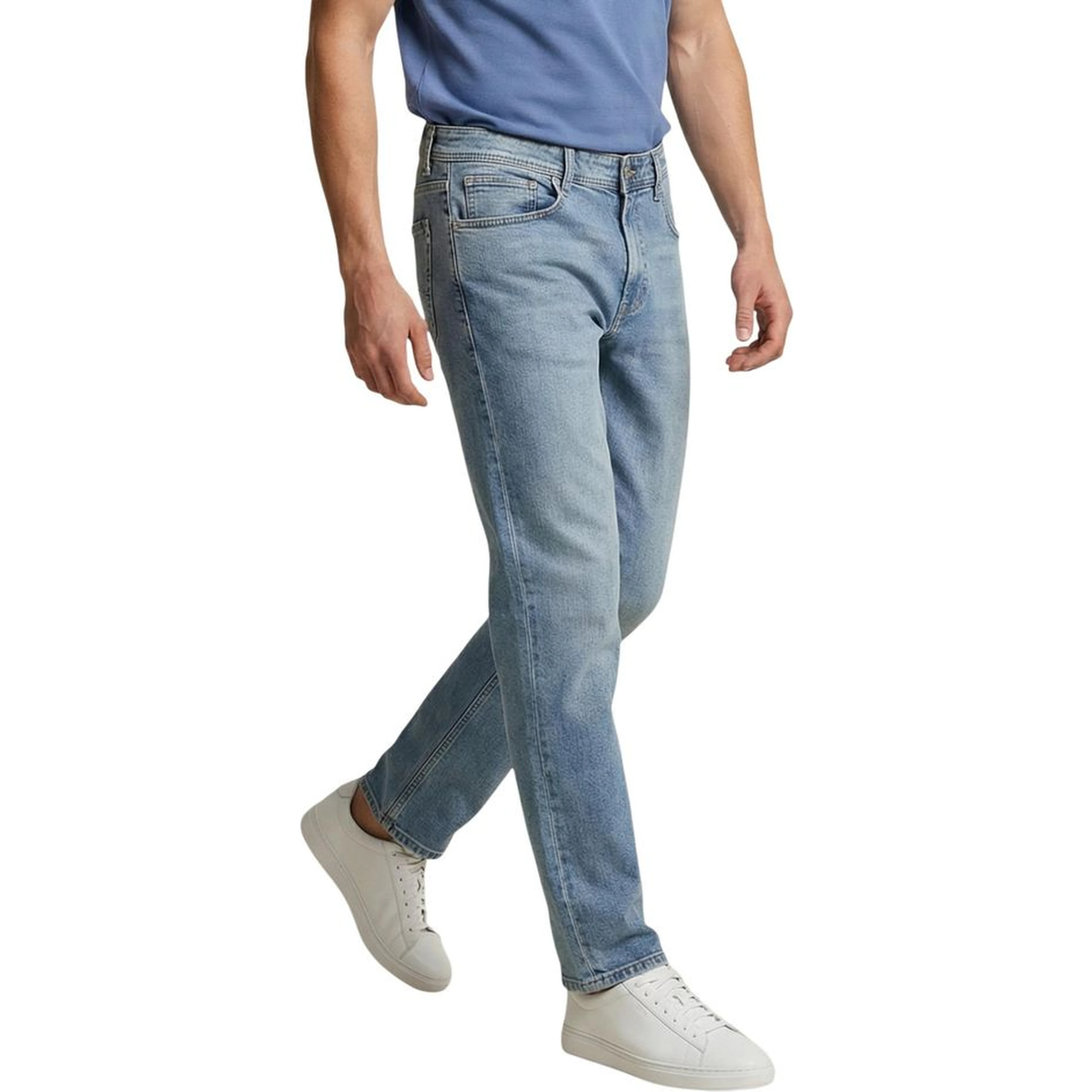 Blue Cotton Relaxed Fit Jeans