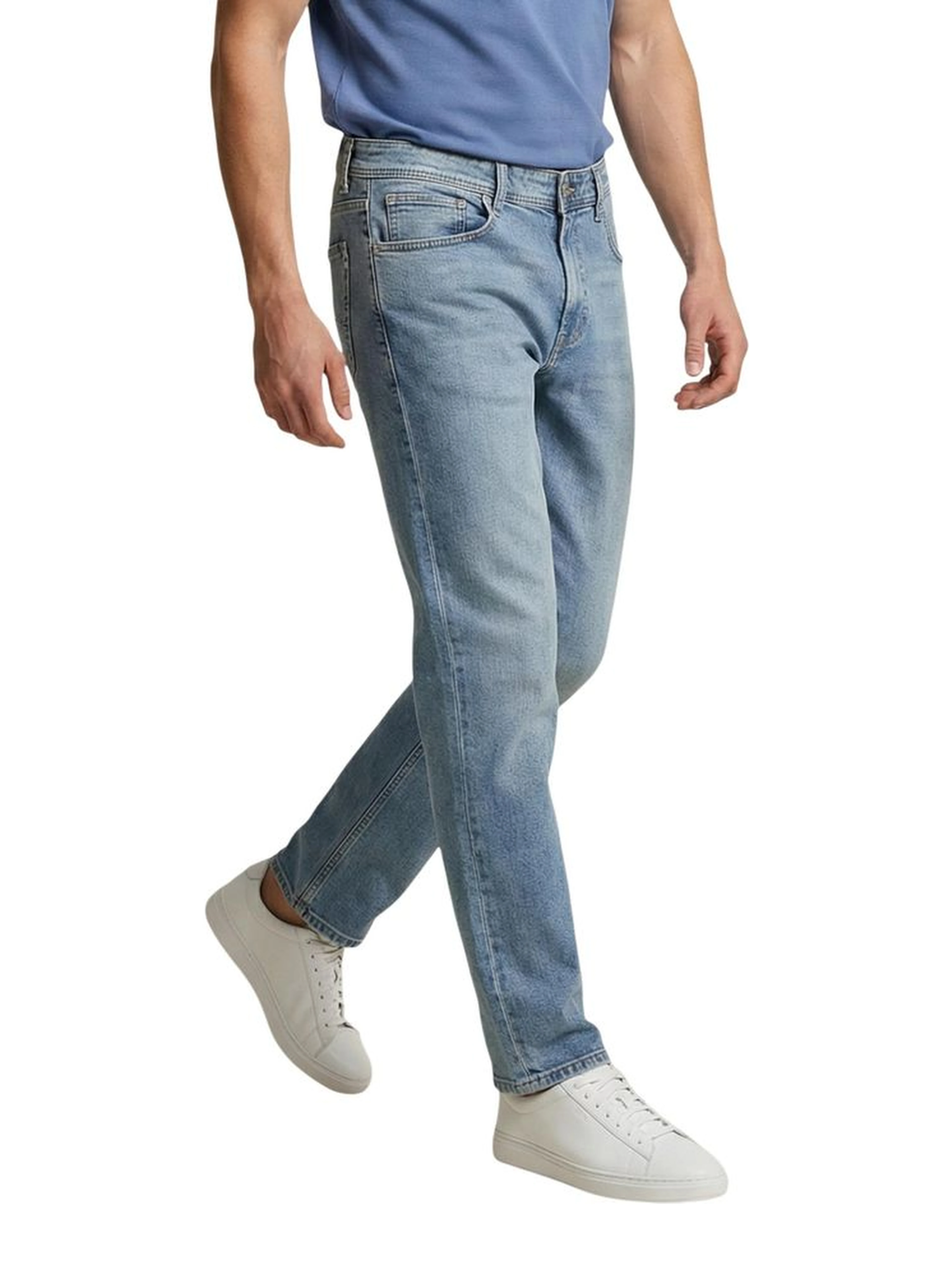 Blue Cotton Relaxed Fit Jeans