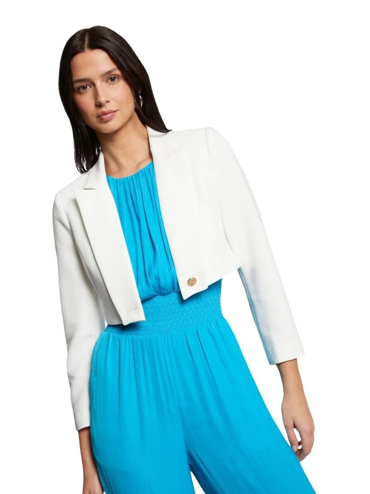 White Recycled Polyester Blazer