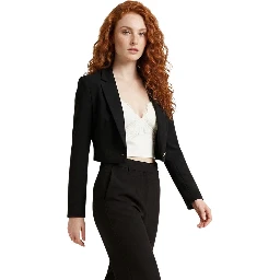Black Recycled Polyester Blazer