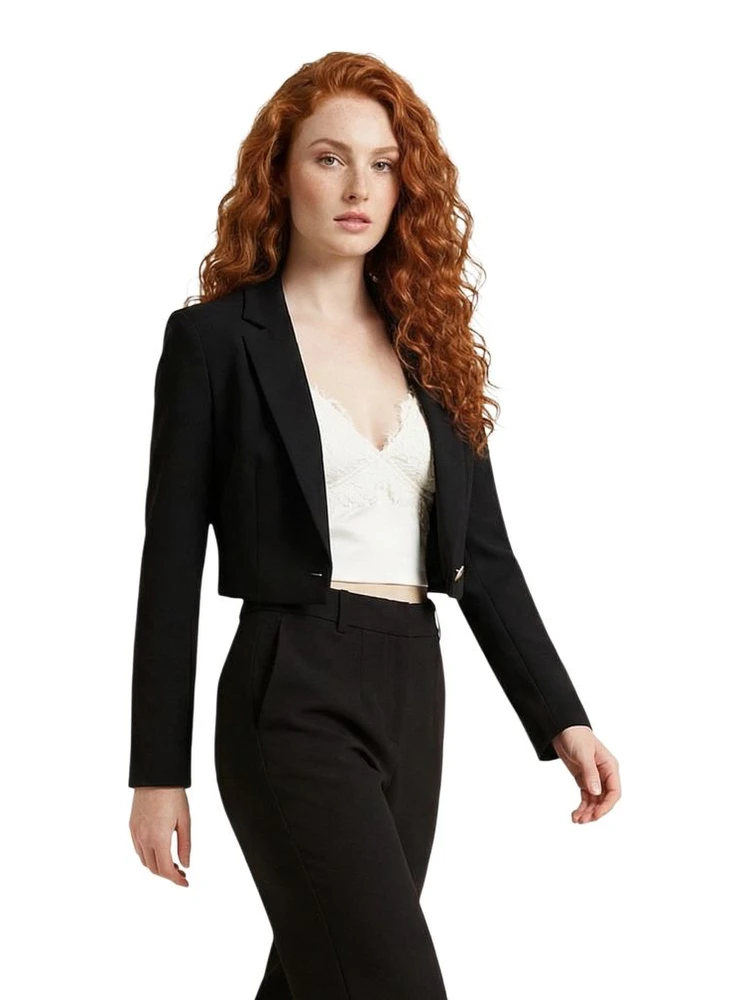 Black Recycled Polyester Blazer