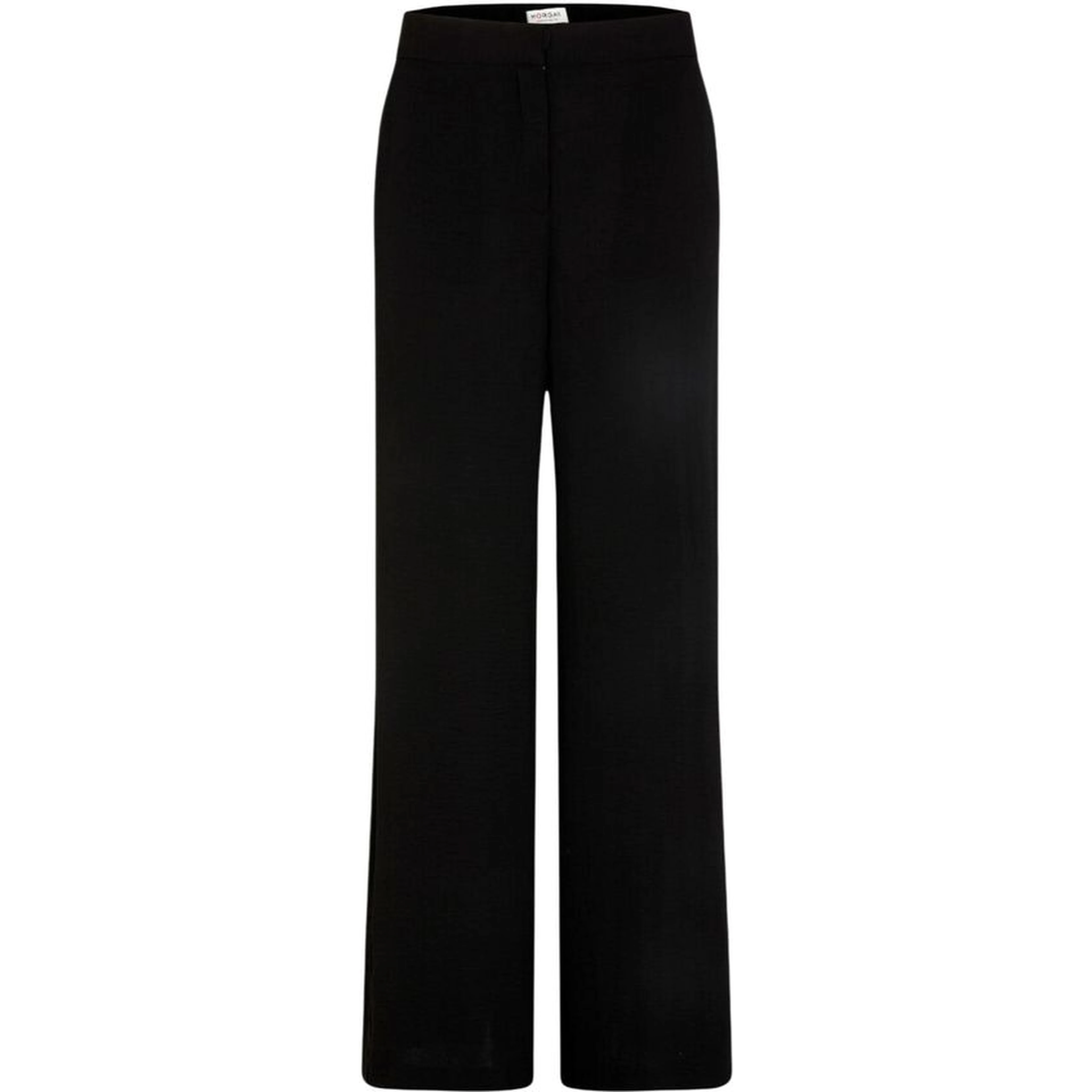 Black Polyester Casual Pants