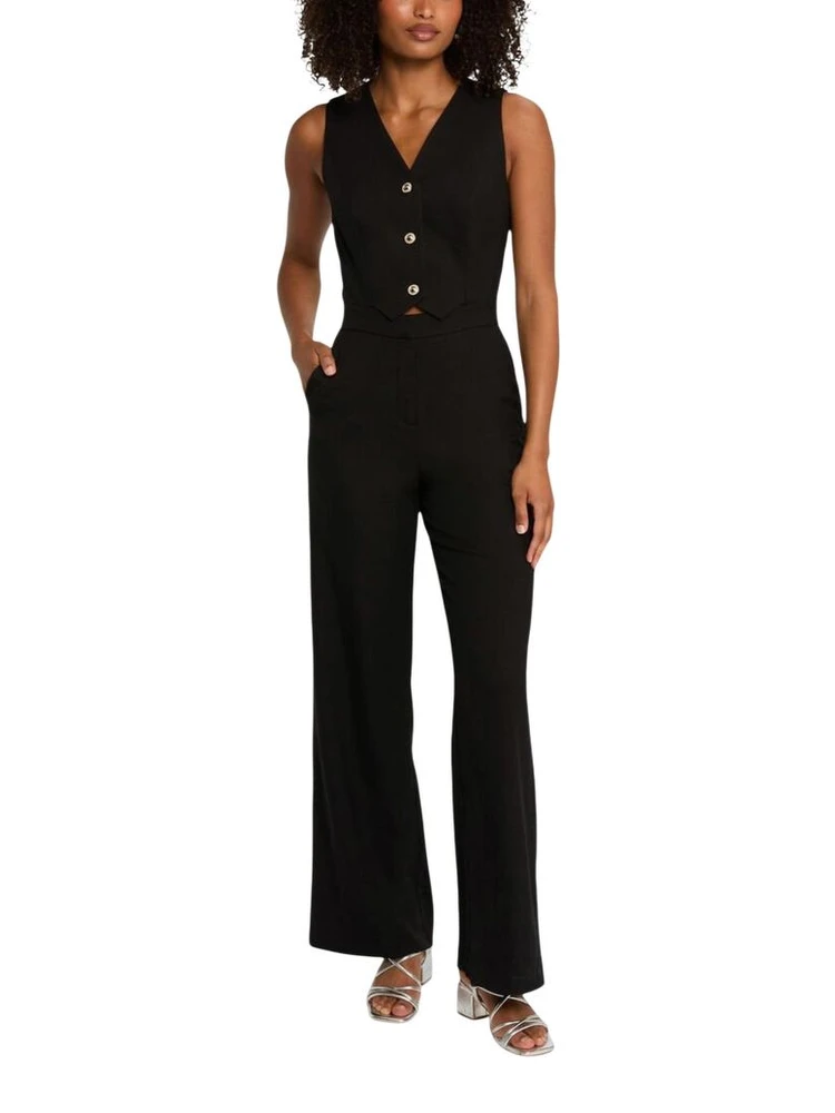 Black Polyester Jumpsuit