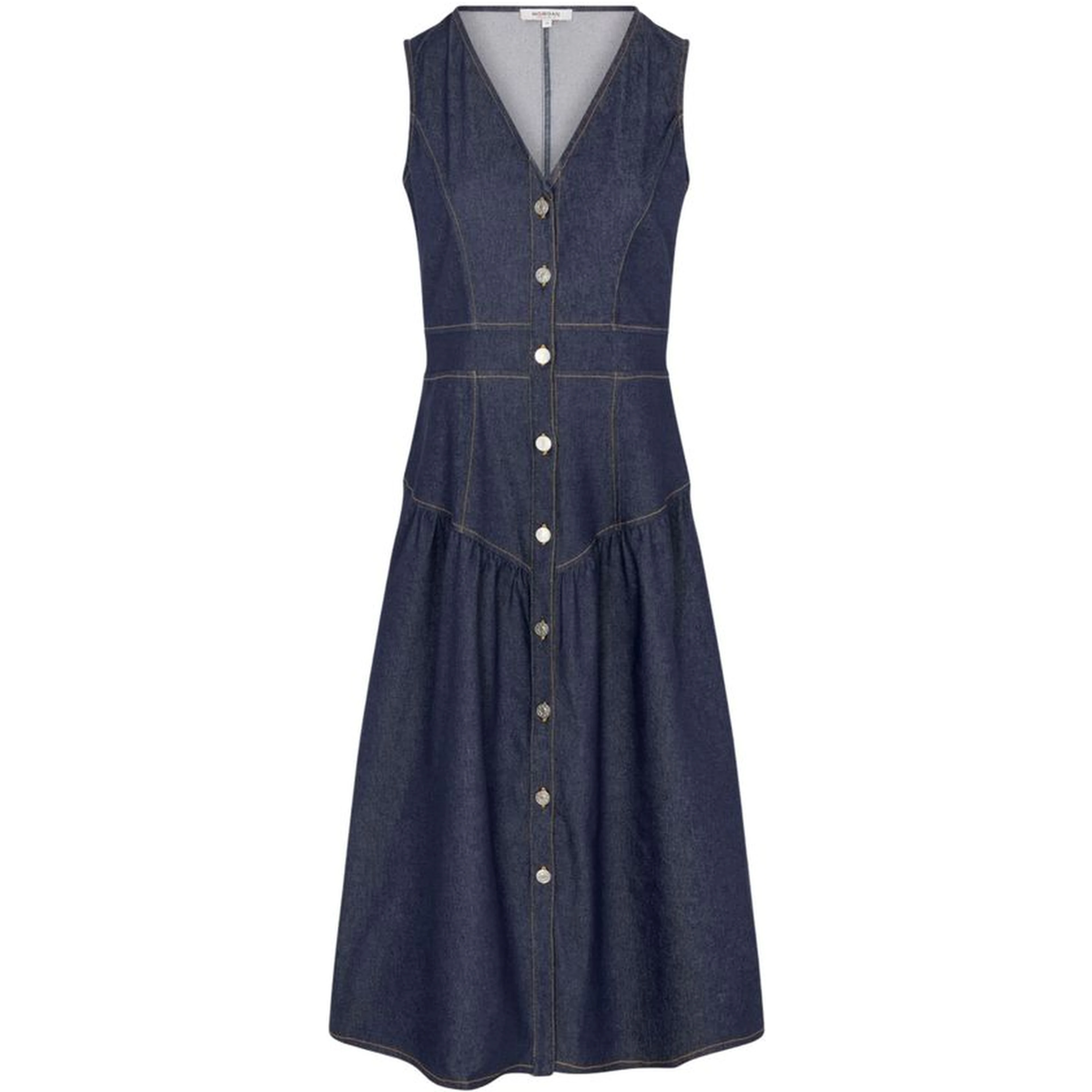 Blue Cotton Long Dress