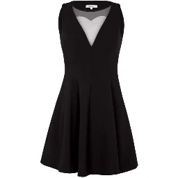Black Polyester Midi Dress
