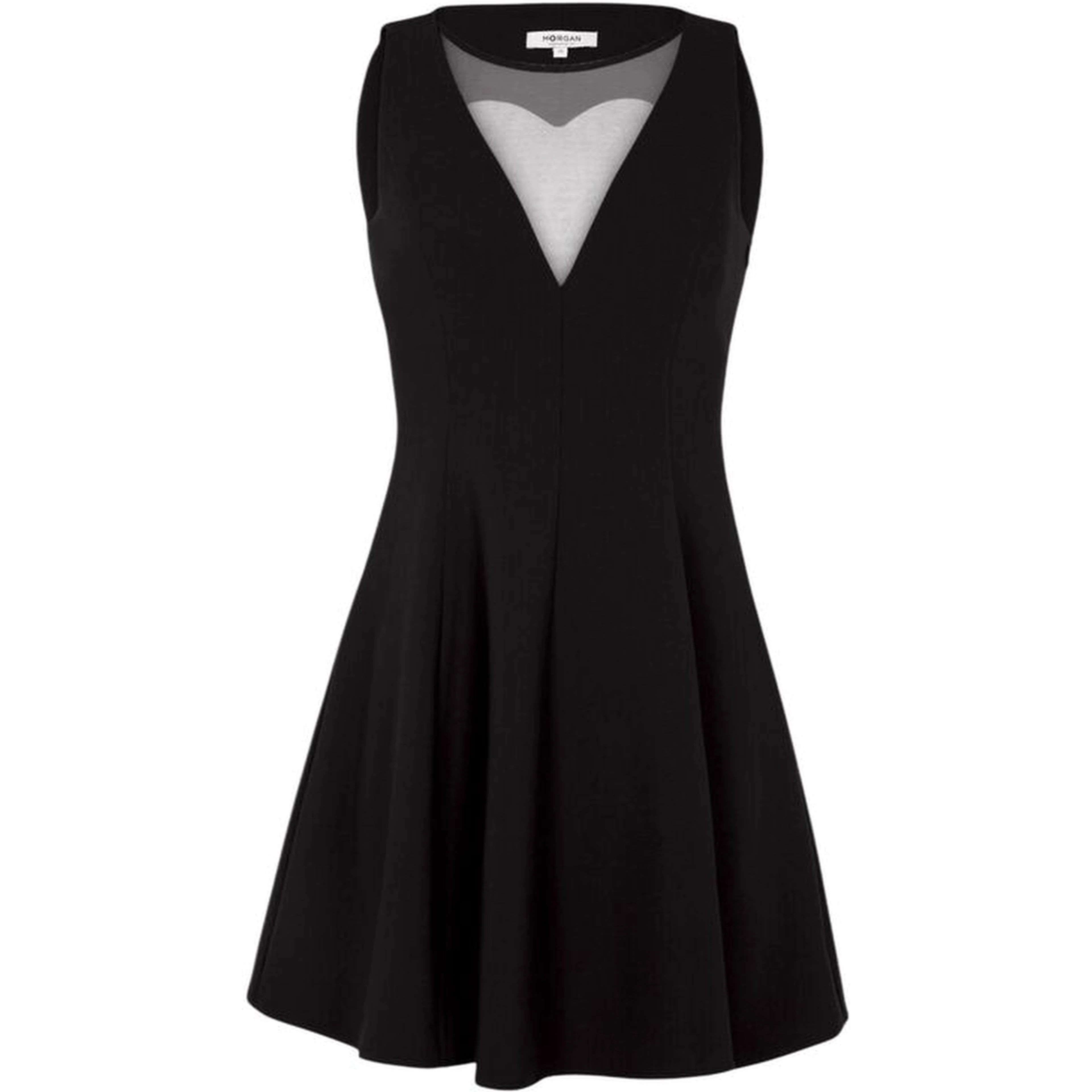 Black Polyester Midi Dress