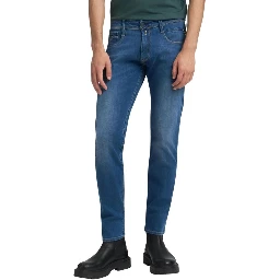 Blue Cotton Skinny Jeans