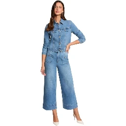 Light Blue Cotton Bootcut Jeans