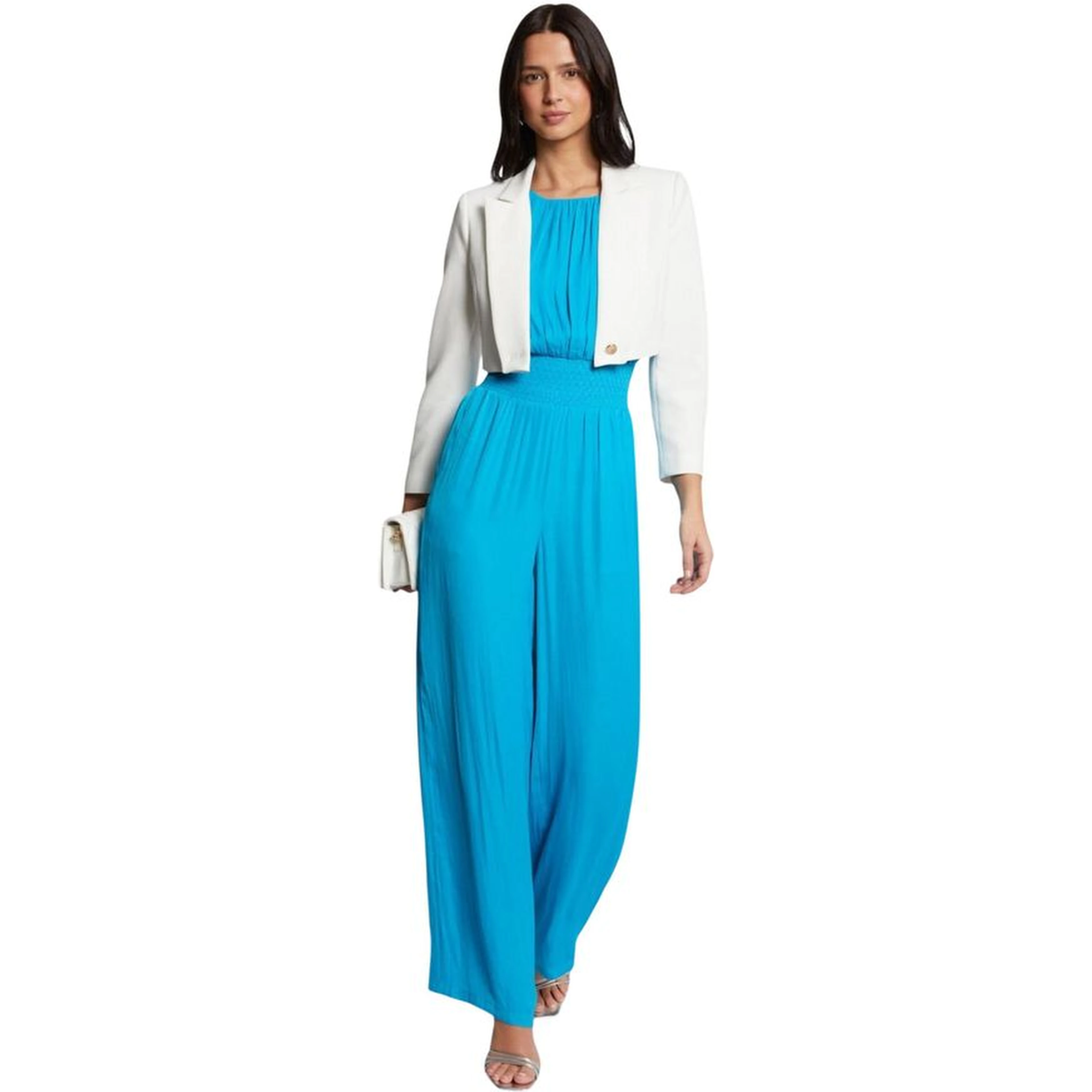 White Recycled Polyester Blazer