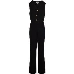 Black Polyester Jumpsuit