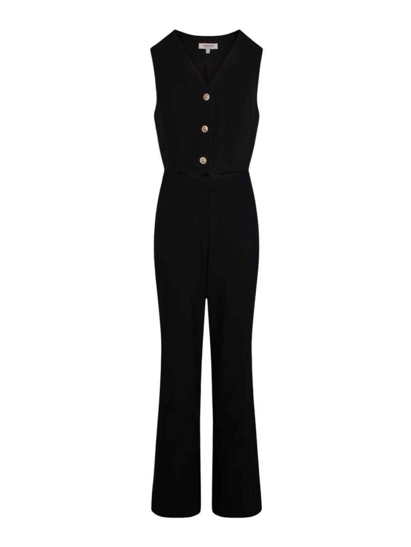 Black Polyester Jumpsuit