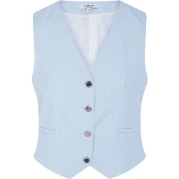 Blue Polyester Waistcoat
