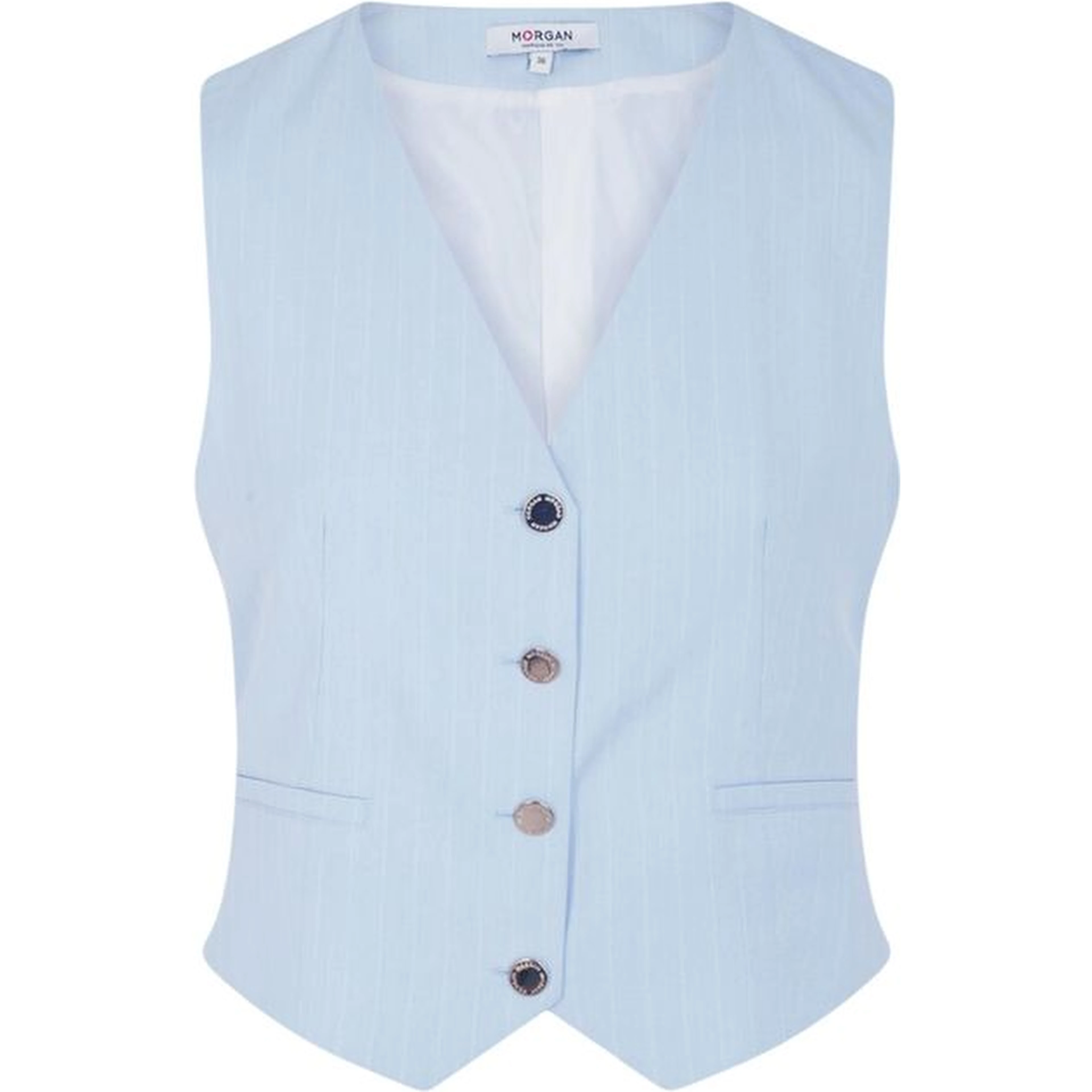 Blue Polyester Waistcoat