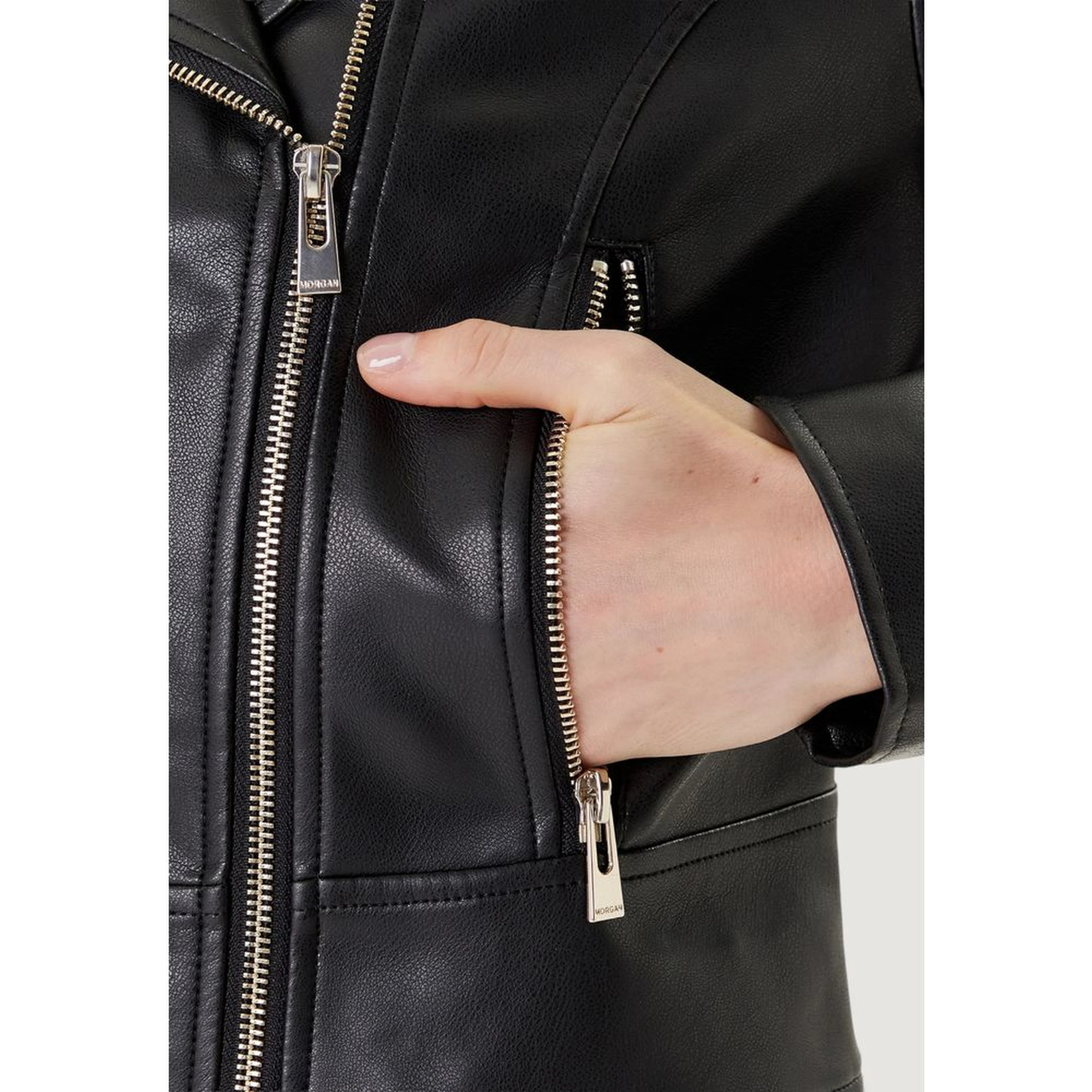 Black Polyethylene Leather Jacket