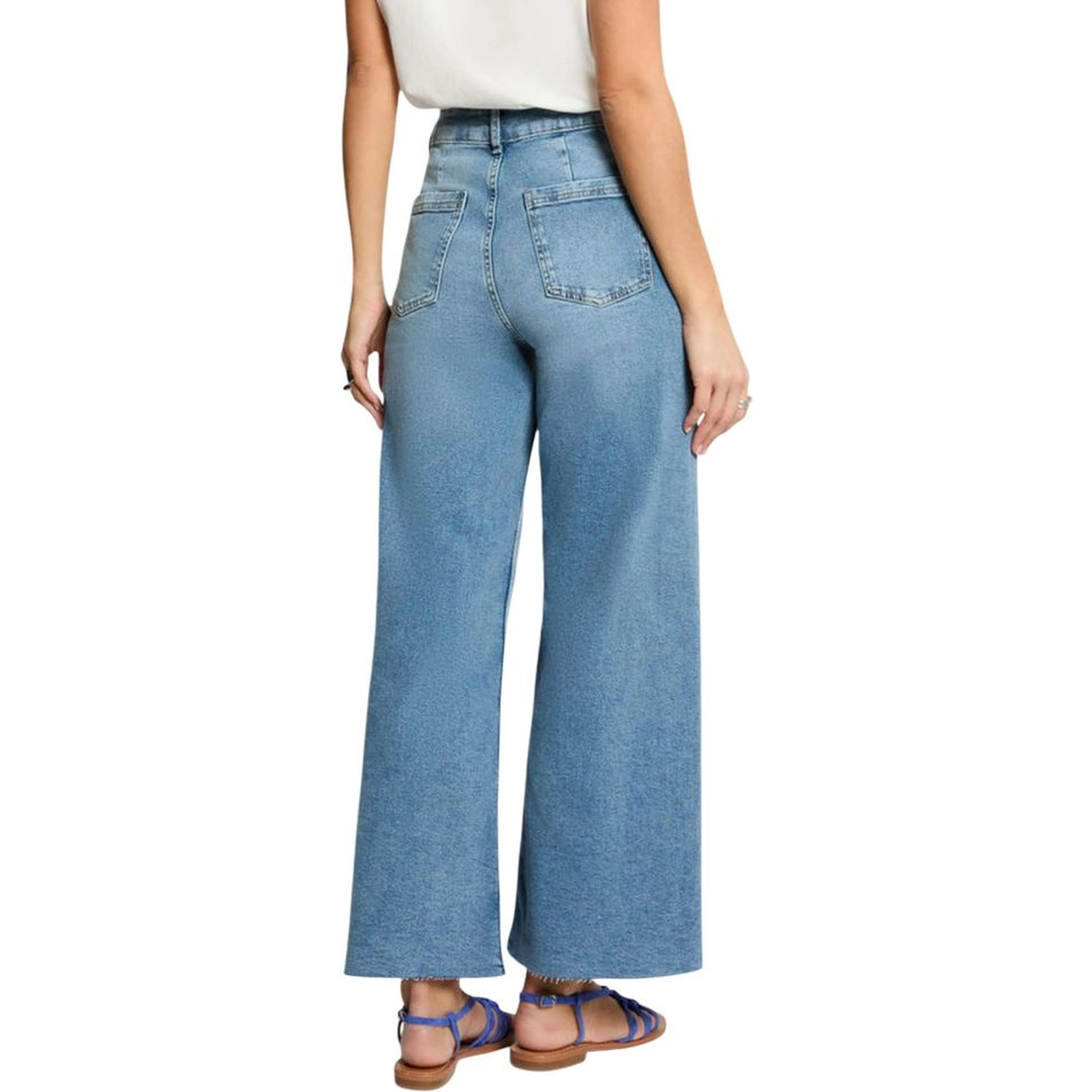 Blue Cotton Relaxed Fit Jeans