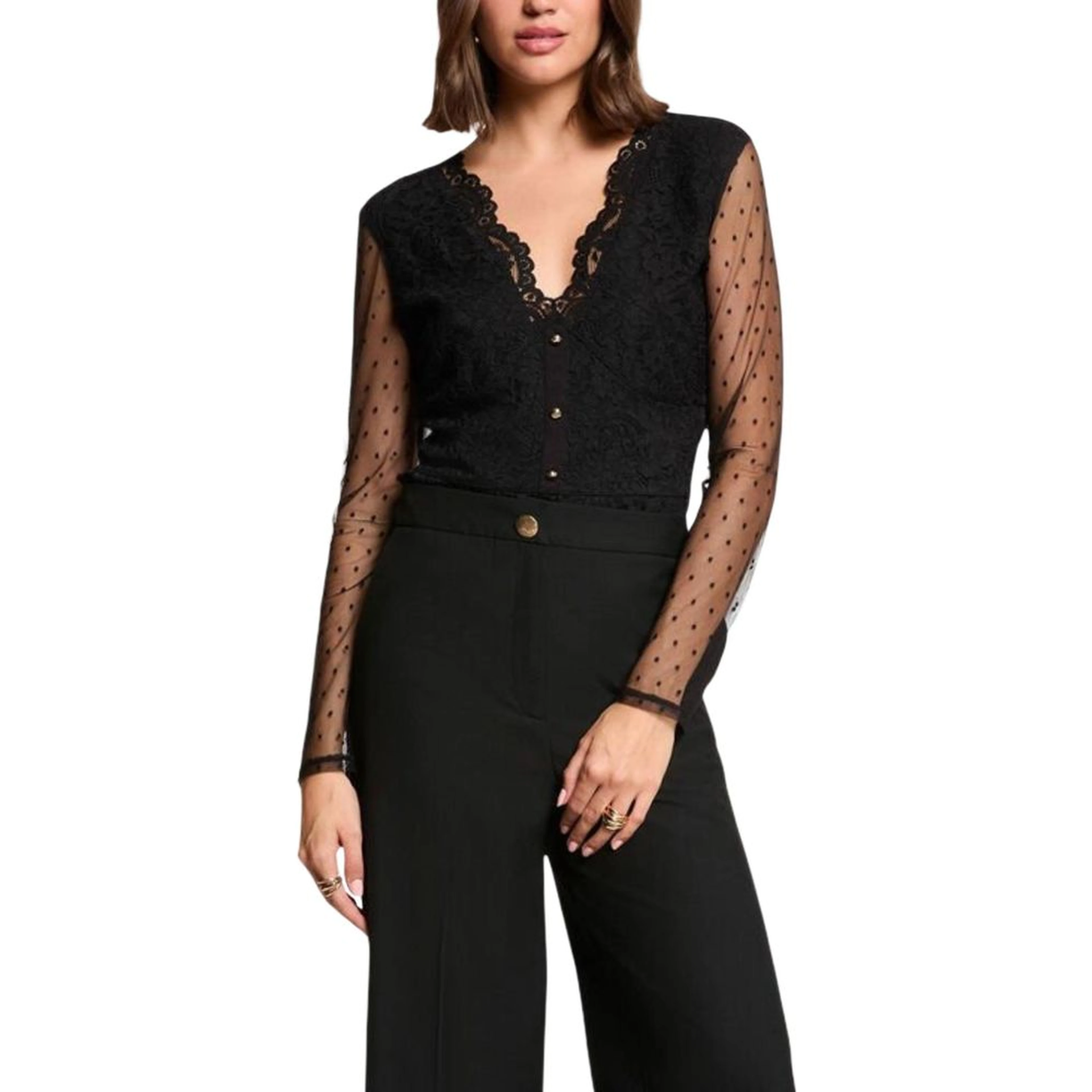 Black Polyamide Bodysuit