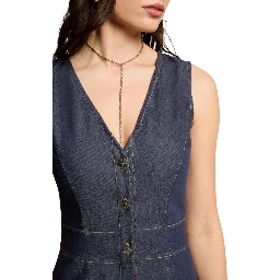 Blue Cotton Long Dress