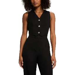 Black Polyester Jumpsuit