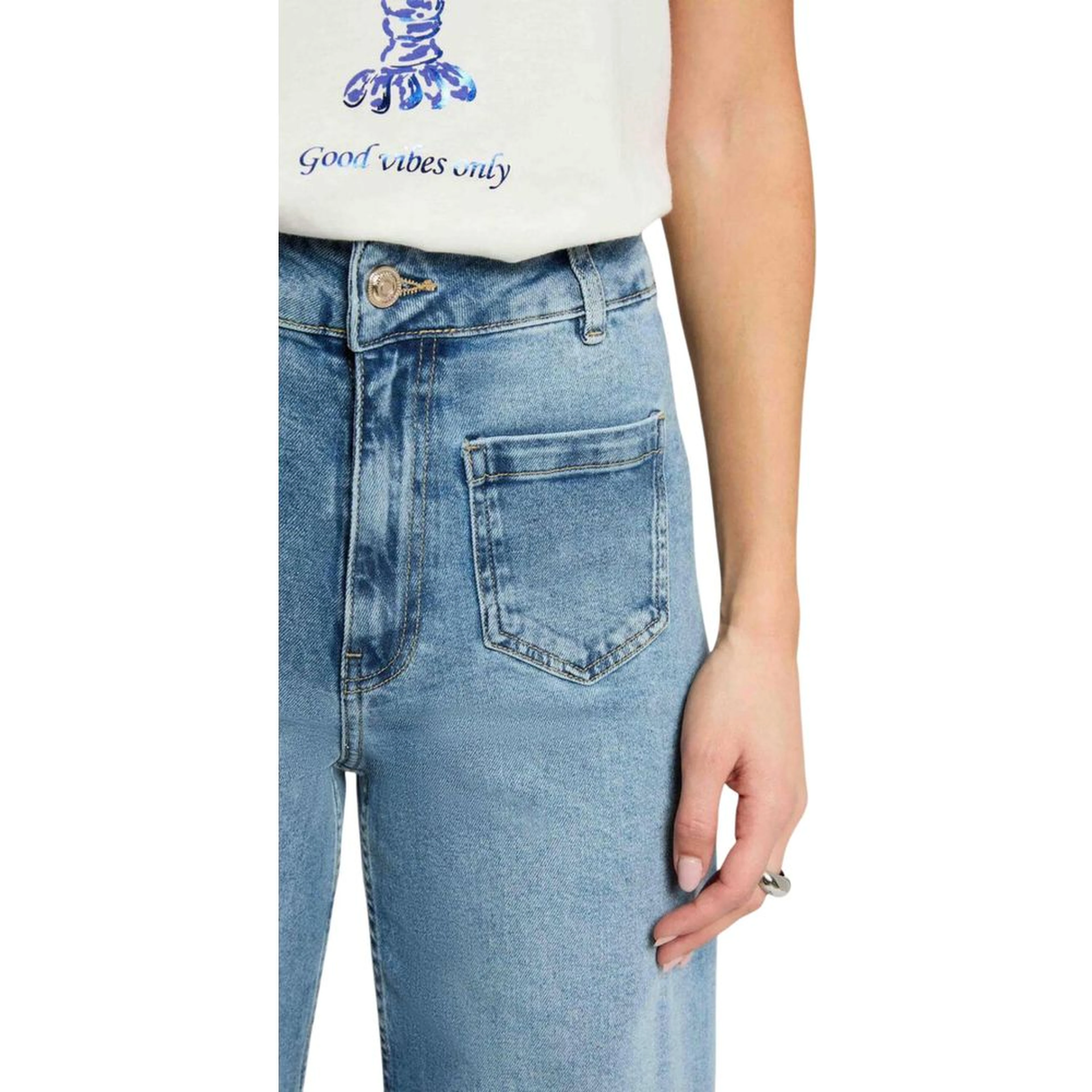 Blue Cotton Relaxed Fit Jeans