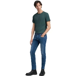 Blue Cotton Skinny Jeans