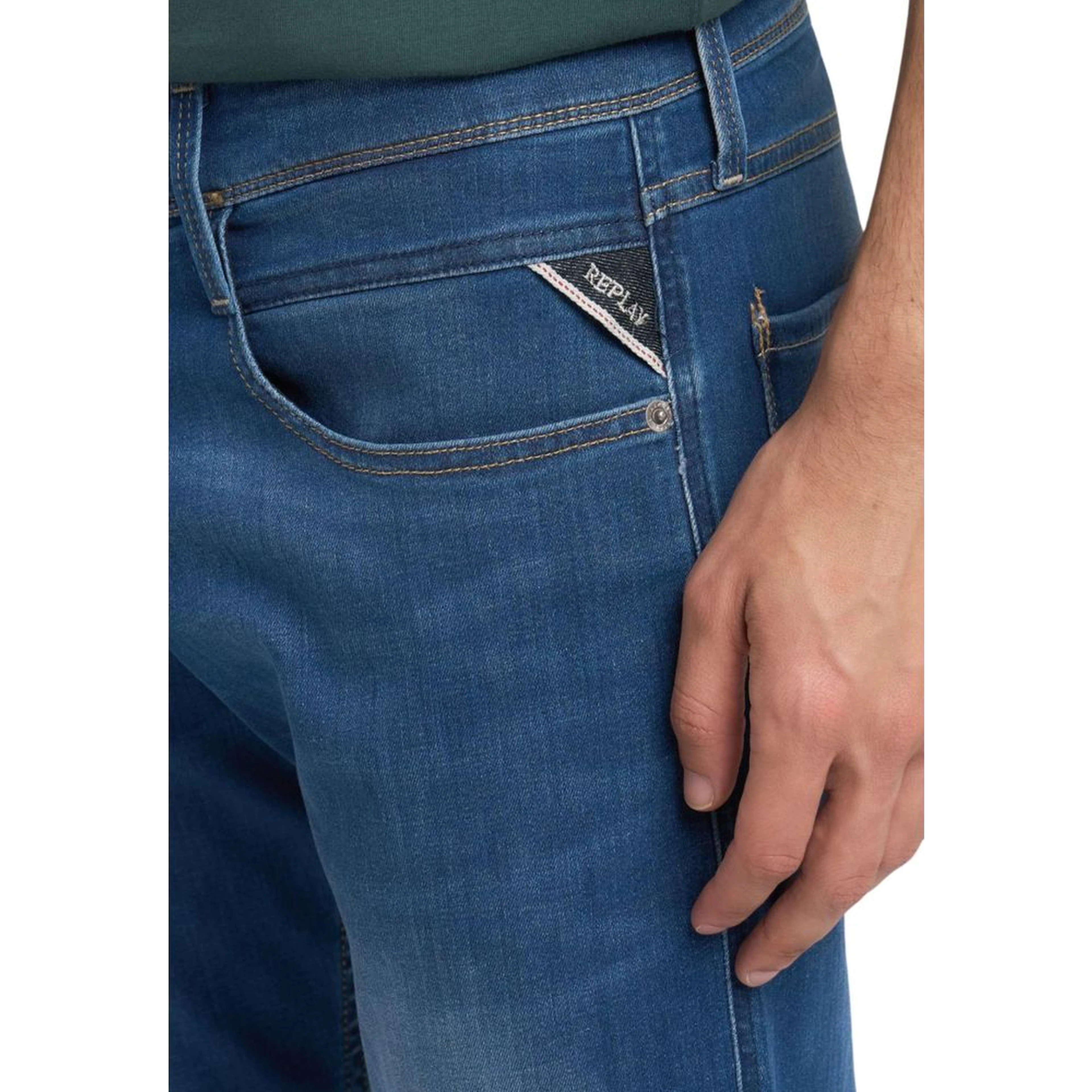 Blue Cotton Skinny Jeans