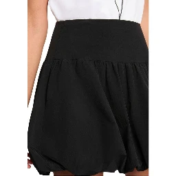 Black Recycled Polyamide Mini Skirt