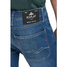 Blue Cotton Skinny Jeans